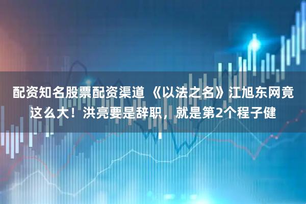配资知名股票配资渠道 《以法之名》江旭东网竟这么大！洪亮要是辞职，就是第2个程子健